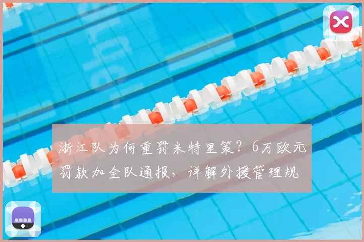浙江队为何重罚米特里策?6万欧元罚款加全队通报,详解外援管理规则