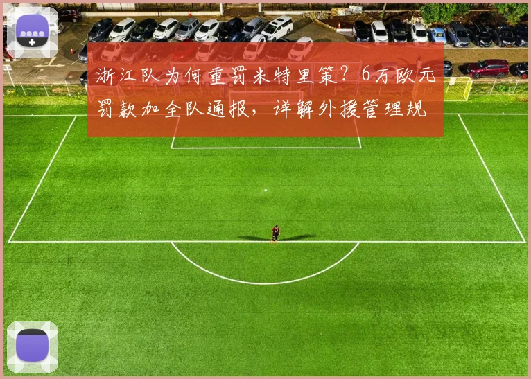 浙江队为何重罚米特里策?6万欧元罚款加全队通报,详解外援管理规则
